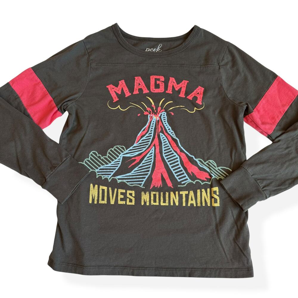 Peek Magma Volcano Glow in the Dark Tee Youth XL 12